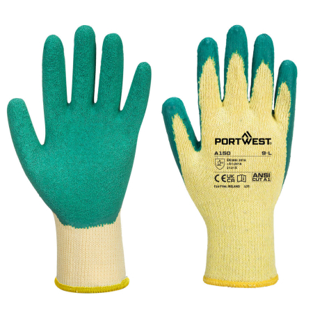 Mănuși Textile Imersate - CLASSIC GRIP A150, Mănuși de protecție din bumbac reciclat și poliester reciclat, imersate în latex creponat