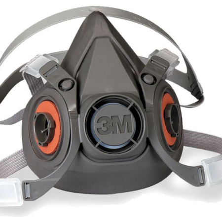 PROTECȚIE RESPIRATORIE - 6100-6300, Semimască de protecție respiratorie din elastomer termoplastic, cu conexiune tip baionetă, suspensie în 4 puncte