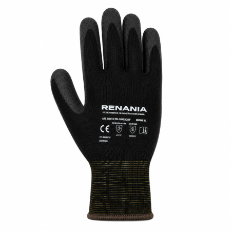 Protecție termică (căldură) - ULTRA POWERGRIP, Mănuși de protecție din nailon și spandex, acoperite cu nitril sandy în palmă
