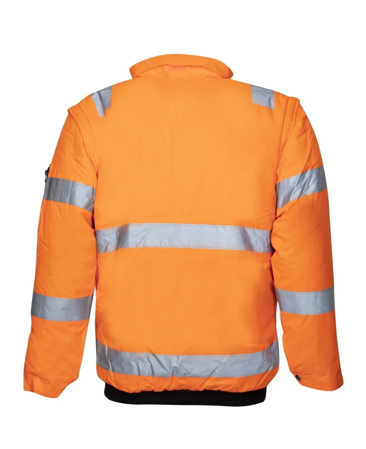 HOWARD REFLEX, Jachetă HI-VIS impermeabilă cu mâneci și glugă detașabile din poliester 300D Oxford cu acoperire PU [1]
