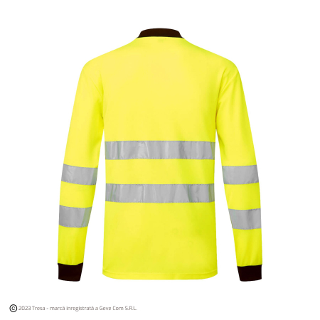 PW220, Bluză polo HI-VIS cu mânecă lungă, din kingsmill polycotton, 144 g/mp [1]
