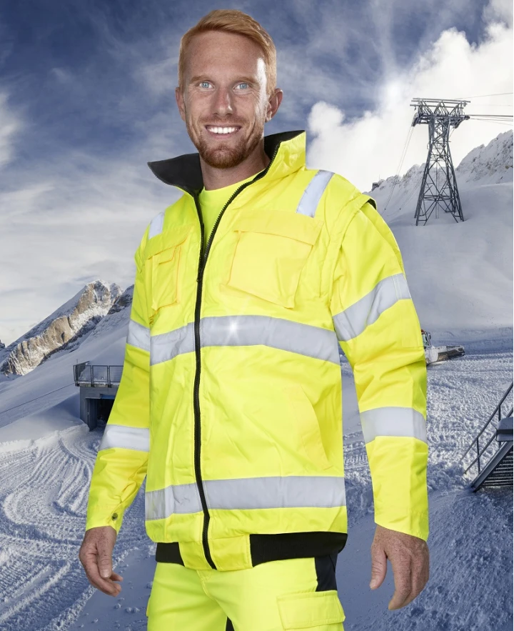 HOWARD REFLEX, Jachetă HI-VIS impermeabilă cu mâneci și glugă detașabile din poliester 300D Oxford cu acoperire PU [2]