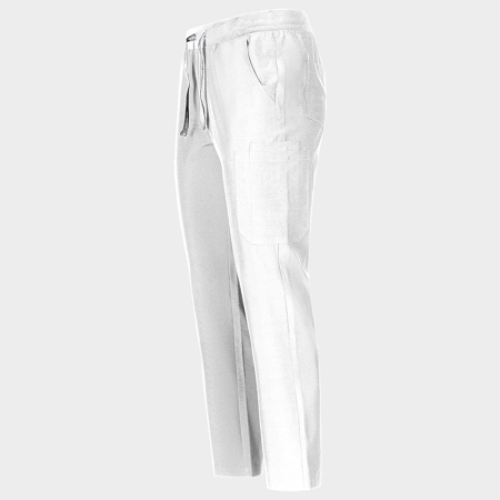 NOBBY STRAIGHT WHITE, Pantaloni medicali unisex din poliester 94% și elastan 6%, 170 g/mp [3]
