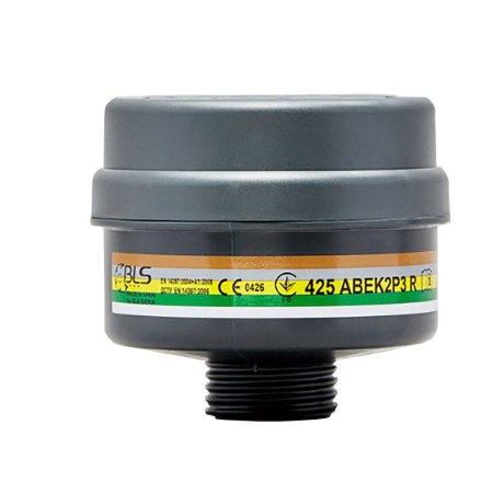 PROTECȚIE RESPIRATORIE - BLS 425 ABEK2P3 R, Filtru combinat de protecție respiratorie EN 14387, clasa 2 gaze, clasa P3 particule, reutilizabil, conexiune EN 148-1