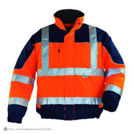 Îmbrăcăminte REFLECTORIZANTĂ (HI-VIS) - AIRPORT, Jachetă Bomber HI-VIS din poliester Oxford 300D, căptușeală din poliester 160 g/mp