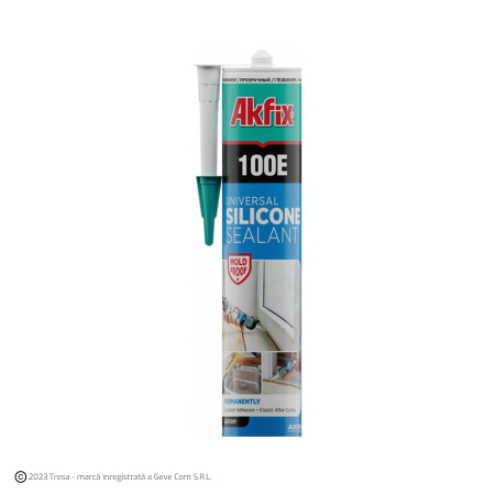 Spume, Silicoane, Adezivi & Conexe - AKFIX 100E, Silicon Universal Alb, 280 ml