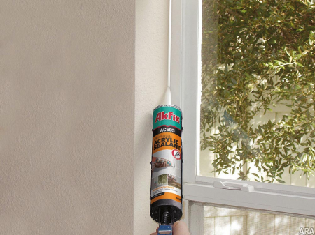 AKFIX AC605, Silicon Acrilic Alb, 310 ml [1]