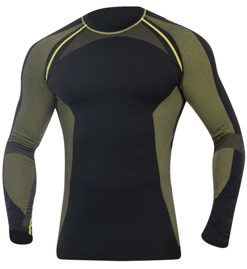 Tricouri si bluze - AKREC, Bluză funcțională cu mânecă lungă fără cusături, din poliester carbon și spandex, 200 g/mp