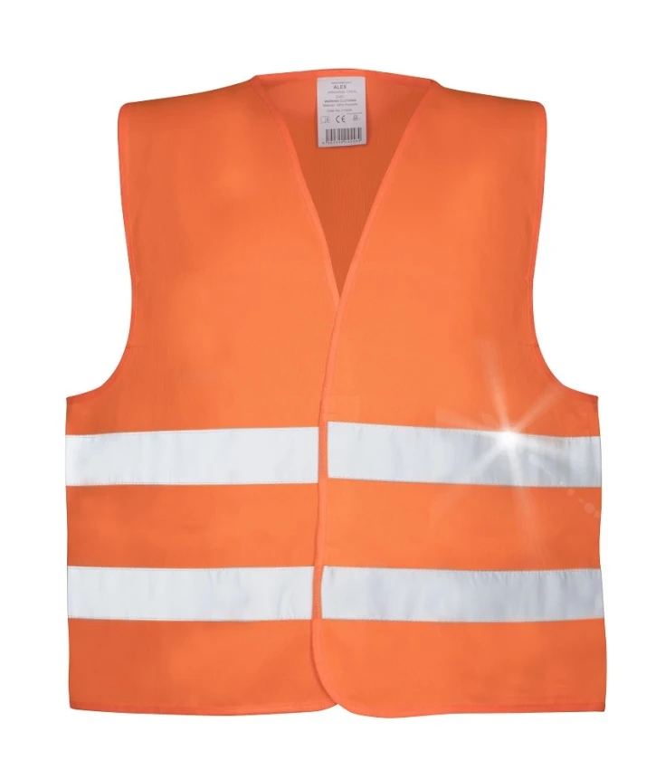 IMBRACAMINTE - ALEX, Vestă reflectorizantă HI-VIS din poliester, 120 g/mp, mărime universală