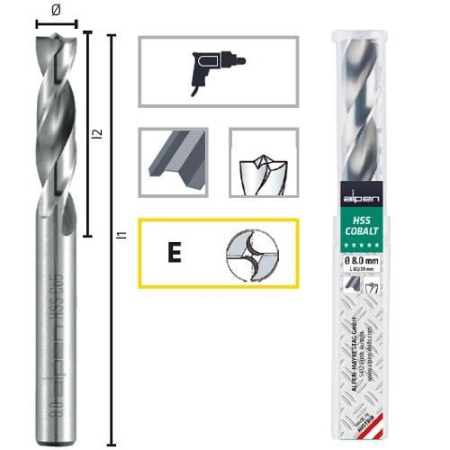 SCULE & MATERIALE - ALPEN, Burghiu pentru puncte de sudură HSS Cobalt, 6 mm