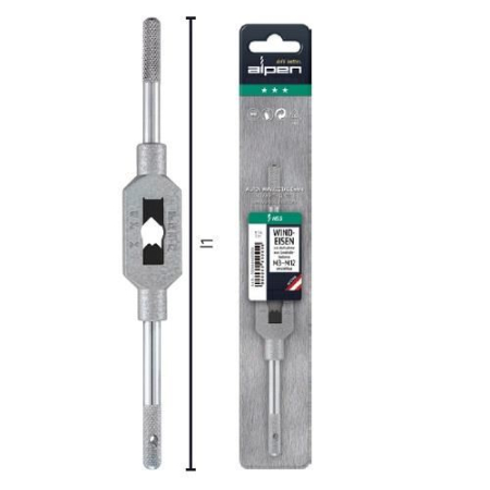 Tarozi, filiere și accesorii de filetat - ALPEN, Port-tarod cu braț reglabil, M2-M12, lungime 180 mm