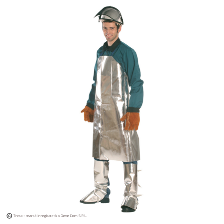ALUMINIZED APRON 70X100, Șorț aluminizat multirisc, 70x100 cm, din fibre aramidice cu strat exterior aluminizat [1]