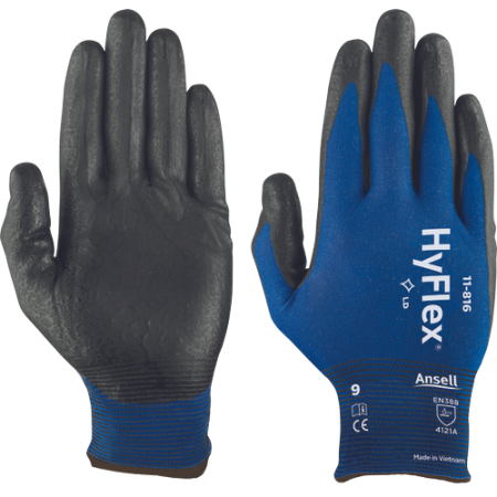 ANSELL HYFLEX 11-816, Mănuși de protecție ultrasubțiri din poliamidă tricotată și elastan, imersate în nitril [1]