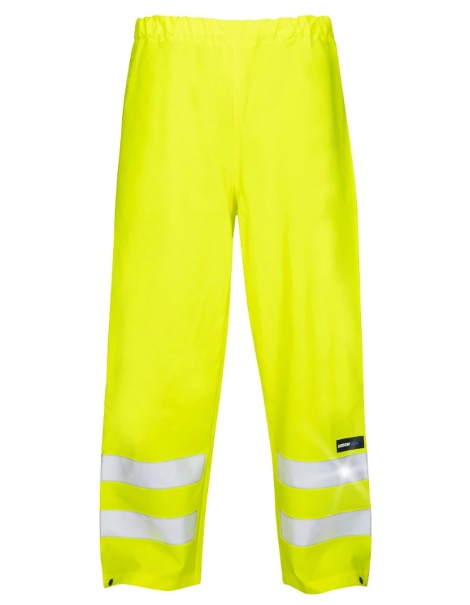Pantaloni Impermeabili - AQUA 1012, Pantaloni impermeabili cu vizibilitate ridicată Plavitex, galben fluorescent, cusături dublu sudate