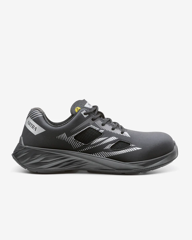 Pantofi de protecție S1P - ARDARA 332 S1PL FO SR, Pantofi de protecție din microfibră cu bombeu compozit, lamelă antiperforație, talpă PU 2D, ESD