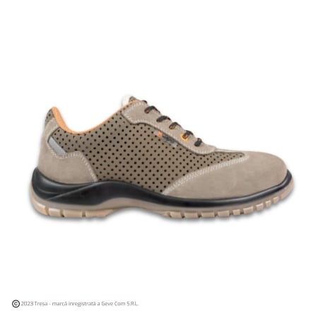 Pantofi - EXENA ARGO S1PL, Pantofi de protecție metal free din spalt de bovină și microfibră perforată, bombeu policarbonat, lamelă antiperforație, talpă PU2D SR