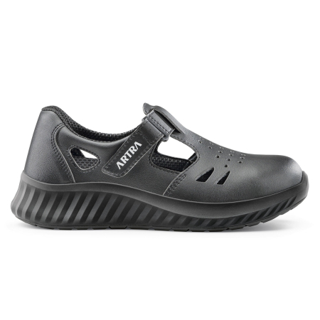 Sandale de protecție S1 - ARMEN 9007 S1 SRC, Sandale de protecție din microfibră vegană, bombeu metalic