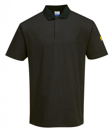 Tricouri si bluze - PORTWEST AS21, Tricou polo antistatic (ESD) din bumbac și fibră de carbon, 150 g/mp