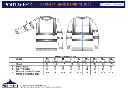 PORTWEST B303, Jachetă tip pulover Hi-Vis din poliester și bumbac, 300 g/mp [2]