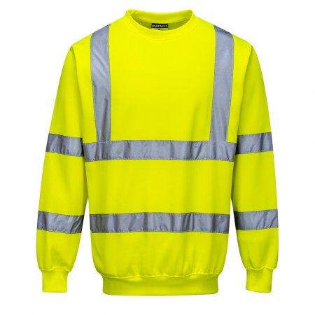 Îmbrăcăminte REFLECTORIZANTĂ (HI-VIS) - PORTWEST B303, Jachetă tip pulover Hi-Vis din poliester și bumbac, 300 g/mp