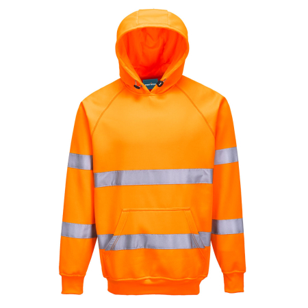 IMBRACAMINTE - B304, Hanorac cu glugă HI-VIS din 65% poliester, 35% bumbac, 300 g/mp