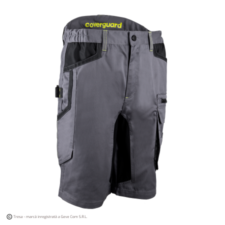 Pantaloni scurti - BARU, Bermude din twill bumbac-poliester, cu întărituri Oxford și zone elastice, 270 g/mp