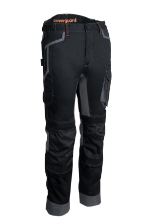 Pantaloni în talie - BARU, Pantaloni în talie din twill bumbac-poliester, 270 g/mp, inserții elastice