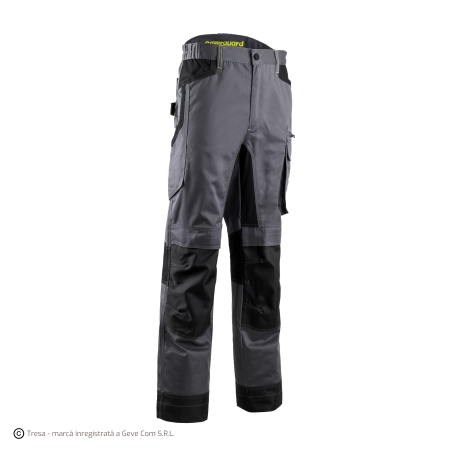 Pantaloni standard - BARU, Pantaloni în talie din twill bumbac-poliester, cu întărituri Oxford și zone elastice, protecție genunchi Type 2, 270 g/mp