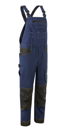 Pantaloni cu pieptar - BARVA, Salopetă cu pieptar din twill bumbac și poliester, 270 g/mp