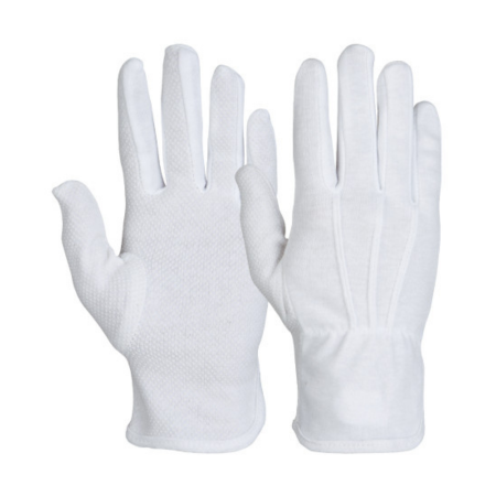 Riscuri minime - BASIC, Manusi de protectie din bumbac, imersate in PVC [Set 12 perechi]