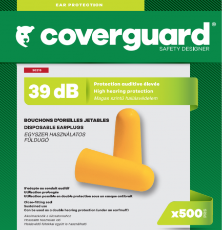 BIP, Dopuri de urechi de unică folosință din spumă poliuretanică, lungime 12 mm, 39 dB [1]