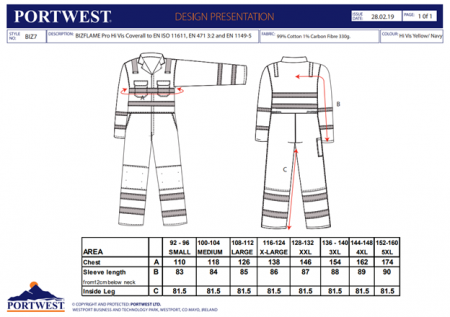 BIZFLAME - BIZ7, Costum din bumbac, 330 g/mp [1]