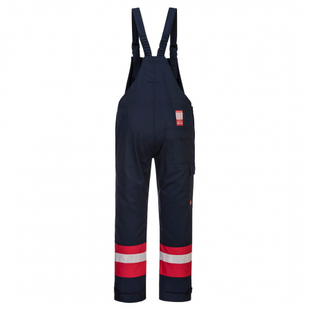 PORTWEST BIZFLAME - PLUS FR57, Pantaloni cu pieptar ignifugi, antistatici (ESD), din bumbac si fibră de carbon, 350 g/mp [1]