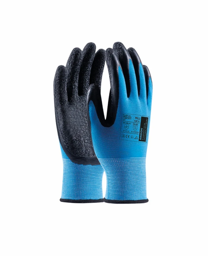 Mănuși Textile Imersate - BLADE 2.0, Mănuși de protecție din tricot de poliester, imersate parțial în latex, grosime 1,3 mm