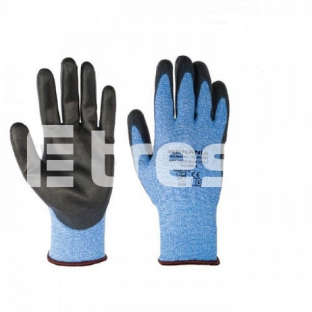 PROTECȚIA MÂINILOR - BLUE LITE 3, Manusi de protectie din polietilena si fibre de sticla, imersate in poliuretan