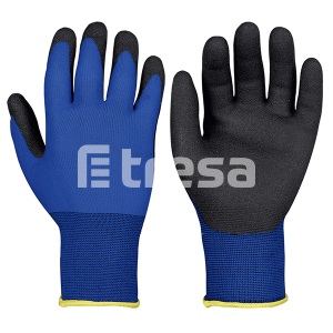 PROTECȚIA MÂINILOR - BLUE, Manusi de protectie din nylon, imersate in PVC-HPT