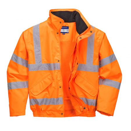 Jachete reflectorizante (HI-VIS) - BOMBER HI-VIS, Jacheta respirabila din Fibra Oxford 300D si Poliester