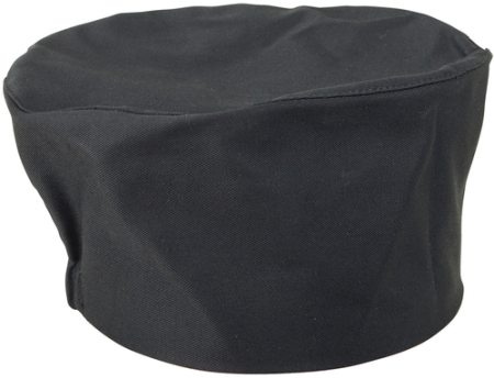 IMBRACAMINTE - BONETĂ BUCĂTAR, Bonetă plată de bucătar, bumbac/poliester 190 g/m², universală, neagră