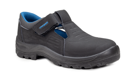 Sandale - BONO II S1, Sandale de protecție din piele nubuc, bombeu oțel, branț EVA perforat, talpă PU SRC