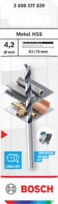 BOSCH, Burghiu elicoidal Metal HSS cu tijă cilindrică, pentru metal, Ø 4,2-13 mm [3]