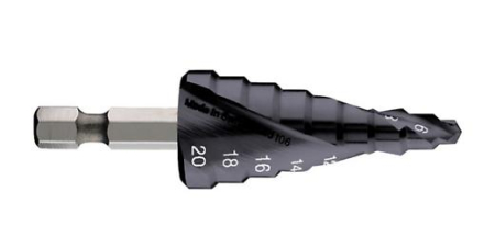 BOSCH, Burghiu în trepte HSS-TiN cu tijă hexagonală, pentru metal, Ø 4 x 70,5 mm [1]