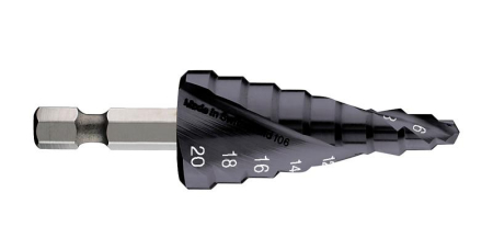 SCULE & MATERIALE - BOSCH, Burghiu în trepte HSS-TiN cu tijă hexagonală, pentru metal, Ø 4 x 70,5 mm