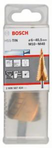 BOSCH, Burghiu în trepte HSS-TiN cu tijă triplă plată pentru sisteme de prindere pentru cabluri, 125,5 x 10 mm [2]