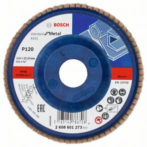 BOSCH, Disc de șlefuire evantai X431 Standard for Metal, versiunea dreaptă, Ø 115-125 mm [1]