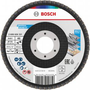 BOSCH, Disc de șlefuire evantai X451, G40, G60 pentru polizoare unghiulare mici, Ø 115-150 mm [1]