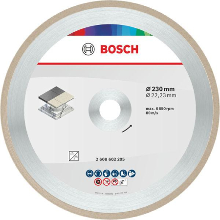 SCULE & MATERIALE - BOSCH, Disc de tăiere Ceramic Precision pentru polizor unghiular mare, alezaj 22,23 mm, 230 x 1,6 x 7 mm [cutie 10 bucăți]