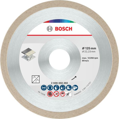 SCULE & MATERIALE - BOSCH, Disc de tăiere Ceramic Precision pentru polizor unghiular mic, alezaj 22,23 mm, 125 x 1,6 x 7 mm [cutie 10 bucăți]