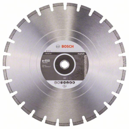 SCULE & MATERIALE - BOSCH, Disc de tăiere diamantat Standard for Asphalt pentru mașini de tăiat rosturi, 450 x 3,2 x 10 x 25,4 mm