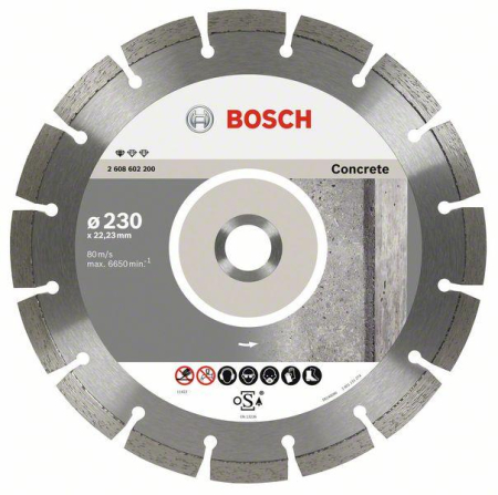 SCULE & MATERIALE - BOSCH, Disc de tăiere diamantat Standard for Concrete pentru polizoare unghiulare mari, 230 x 2,3 x 10 x 22,23 mm [cutie 10 bucăți]