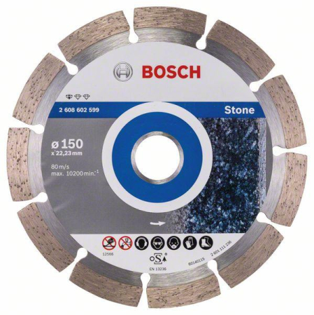 SCULE & MATERIALE - BOSCH, Disc de tăiere diamantat Standard for Stone pentru polizoare unghiulare mari, Ø 150-180 mm
